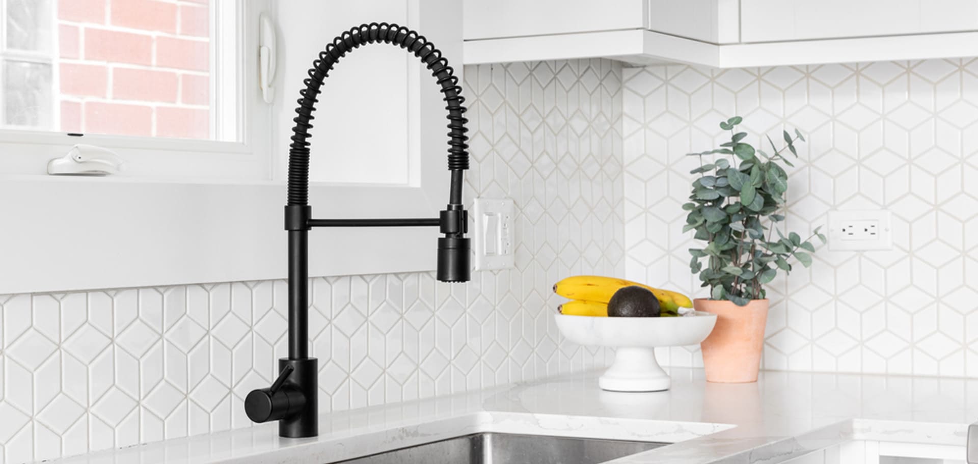 faucet install at kitchen sink