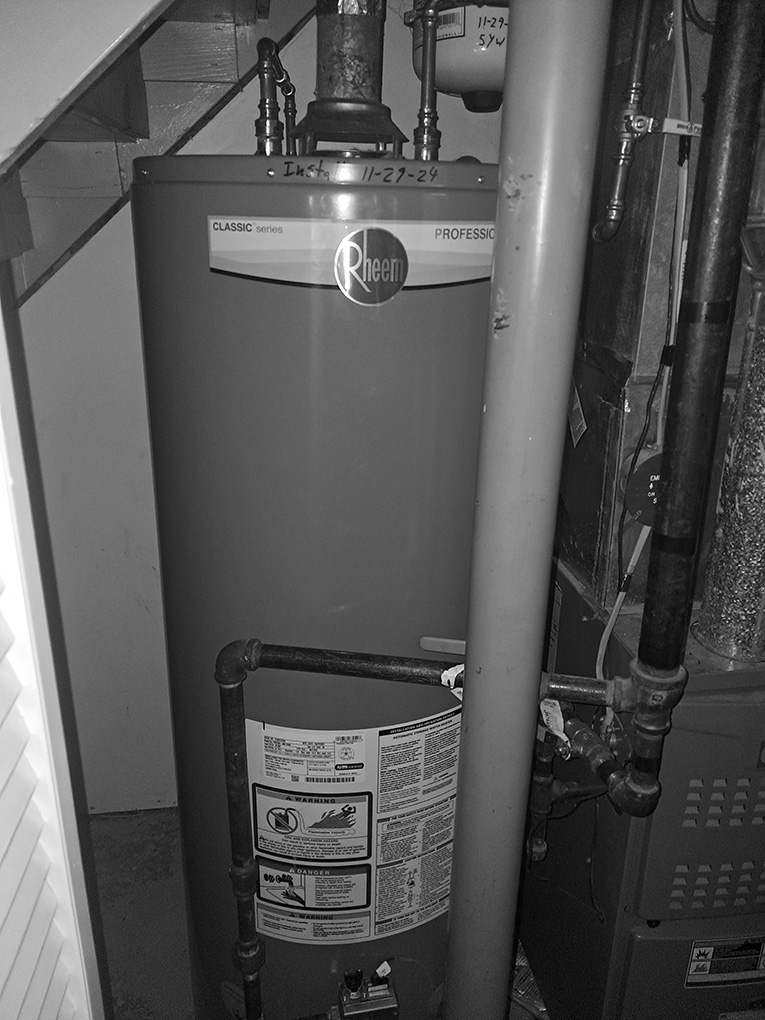 rheem gas water heater install